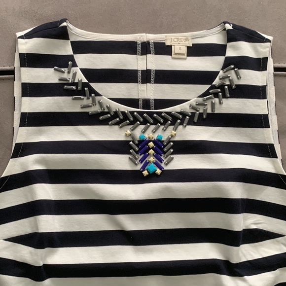 JCrew NWOT Embellished Striped Top size S - Picture 9 of 15